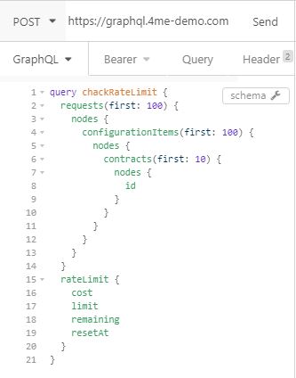 GraphQL query to get the rate limit